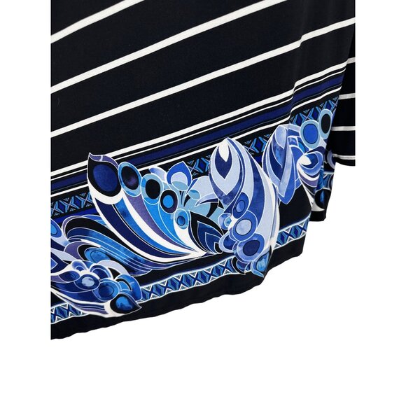 Travelers by Chico's 3/4 Sleeve Striped Asymmetrical Hem Tunic Size XL - Picture 3 of 10